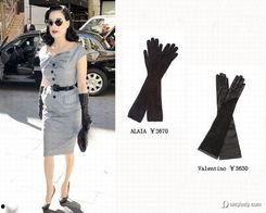 女明星的皮手套图片,时尚皮手套演绎女明星优雅魅力